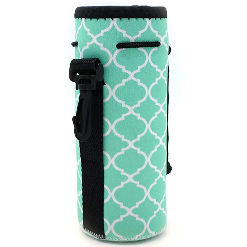 Insulated Neoprene Water Bottle Carrier Bag with Adjustable Shoulder Strap Insulated Water Bottle Cover for Water Bottle