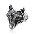 SS8-534R Steel Soldier Stainless Steel Jewelry Gift Norse Viking Wolf Animal Thor Hammer Fashion Men's Ring