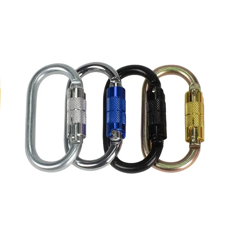 JENSAN Custom 25KN Self-locking Rock Climbing Steel OEM Carabiner EN362-2004 Standard 19mm Gate for Outdoor Use