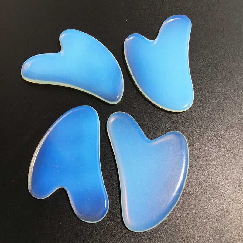 Facial Guasha Heart Gua Sha Opalite Scraping Facial Guasha Board Jade Massage Tools