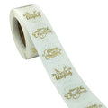 Transparent Custom Merry Christmas Printing Gold Foil Roll Seal 1 Inch Stickers logo Label 500 for Gift