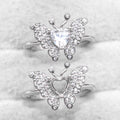 Sterling Silver 5*5mm Semi Mount Heart Shape Ring Empty Frame Blank Claws Setting S925 Base Without Center Stone for DIY Inlay