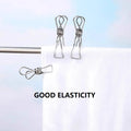 Coil Style Industrial Use Stainless Steel Customizable Clothesline Clip Windproof Solid Wire Clip