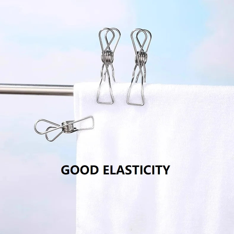 Coil Style Industrial Use Stainless Steel Customizable Clothesline Clip Windproof Solid Wire Clip