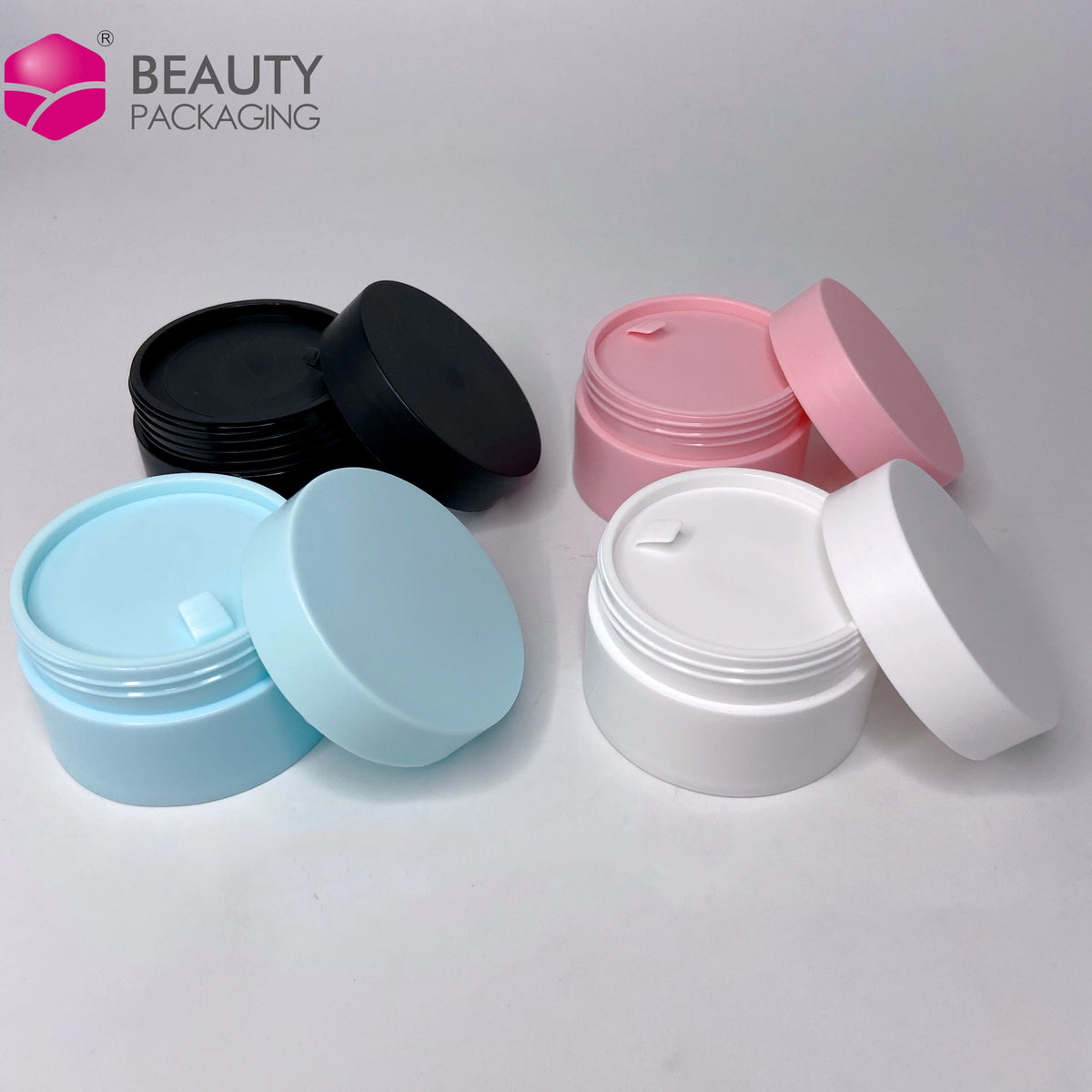 5g 15g 20g 30g 50g Hair Wax PP Plastic Jars Cream Plastic Jars with Lid Pink Blue Black White Hair Lip Scrub Body Butter Jars