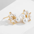 Zircon Pearl Earrings Unique Design of Advanced New Earrings Studs