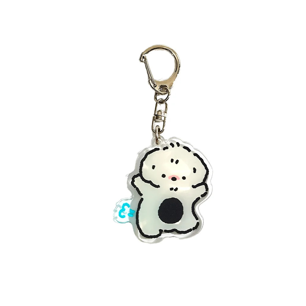 UV Printed Acrylic Plastic Keychain Wholesale Custom Keychain Acrylic Key Chain Custom Key Ring Charms Acrylic Keychain Clear