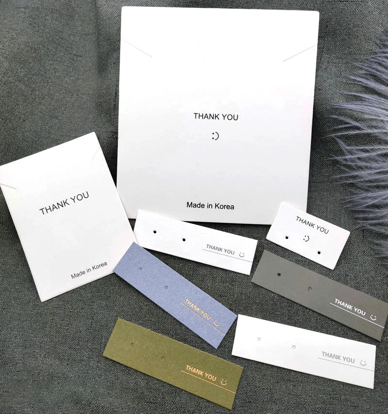 Custom Printed Fashion Logo Printing Necklace Earring Display Cards for Studs