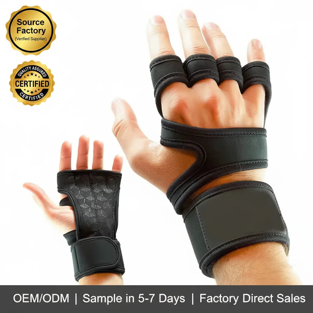 Private Label Heavy Duty Gym Gloves for Weightlifting Custom Logo Anti-slip Padded Fitness Gloves Wholesale OEM Manufacturer