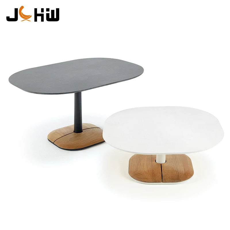 Hot Sales Designer Outdoor Table Metal Rock Restaurant Patio Furniture Round Coffee Table Garden Bistro Dining Table