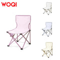 WOQI New Customizable Foldable Outdoor Camping Chair Without Armrest Backrest Foldable Fishing Chair