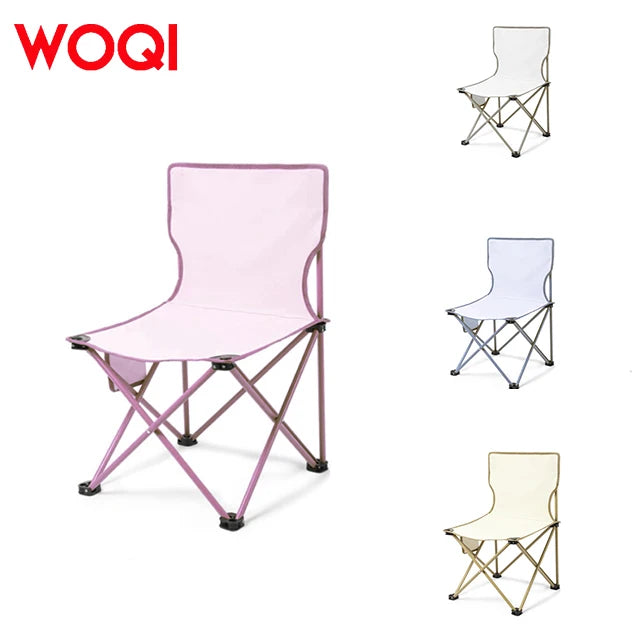 WOQI New Customizable Foldable Outdoor Camping Chair Without Armrest Backrest Foldable Fishing Chair