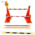 ABS Reflective Traffic Safety Sign Long 3meters Extendable Collapsible Connect Pole Road Cone Bar Traffic Cone Rod Tails