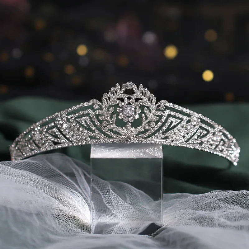 Miallo Classic Full Rhinestone Bridal Headpiece Queen Princess Tiaras and Crowns Women Wedding Accessories