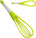 Flat and Balloon Collapsible Twist Whisk Egg Beater Silicone Rotating Silicone Whisks for Cooking