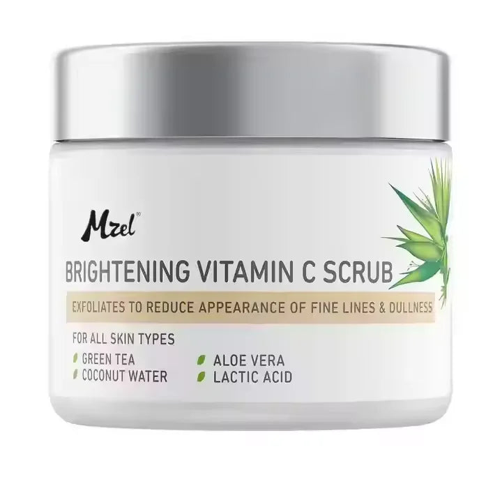 OEM Private Label Exfoliating Brightening Vitamin C Face and Body Scrub for Men and Women