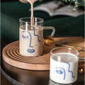 Seaygift Hot Sell Creative Borosilicate Glass Milk Juice Drinking Cups Cute clear Unique Handle Glass Tea Coffee Mug Cup