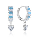 QX Custom OEM Women Fine Jewelry Luxury Elegant 925 Sterling Silver Zircon Hoop & Huggie Round Initial Earrings