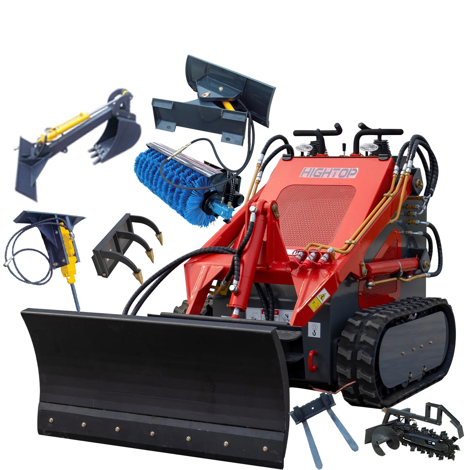 Honda HT380 Mini Skid Steer Loader 23hp 200kg Load Capacity 0.15cbm Bucket EPA CE Cert Diesel Engine Fully Hydraulic Loader
