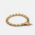 Minimal Oval Chain Ot Toggle Closed Bracelet 18k Gold Silver Stainless Steel Link Chain Bracelet Custom Logo Tags Women Jewelry