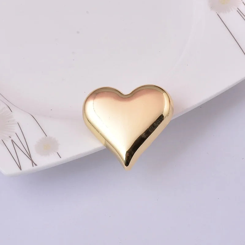 Fashion Jewelry Large Heart Brooches Gold Plated Heart Brooch Pin for Women