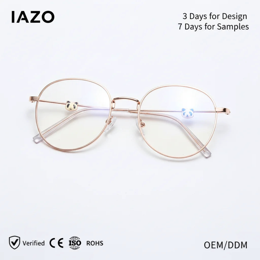 Glasses Female Bear Accessories  Girl Myopia Finished Glasses Anti-blue Light Flat Lens