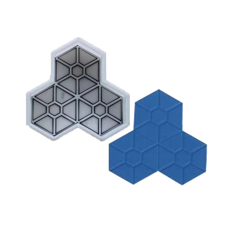 Hexagonal Maple Leaf Paving Mould Used for Garden Paving Deck Floor Tile Lawn Stepping Stone Concrete Moulding