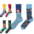 Autumn Winter Fashion Retro Women New Personality Art Van Gogh Mural World Famous Painting Series Male Socks Oil Funny Socks