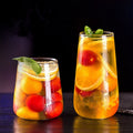 Large Capacity Home Bar Party Transparent High Borosilicate Glass Pot Belly Water Drop Drinking Milk Coffee Juice Water Glass