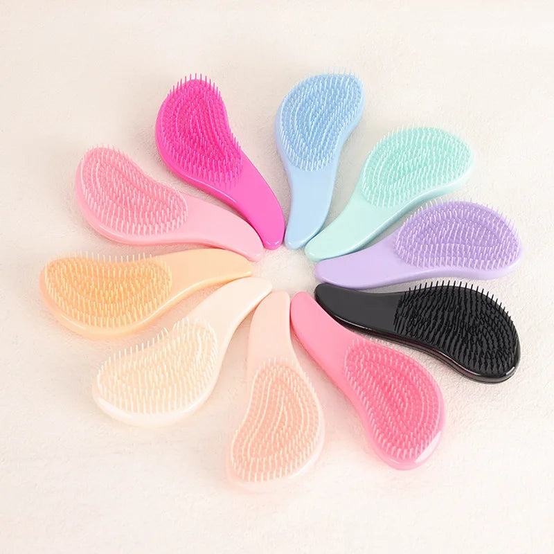 Gmagic Multi Colors Cushion Nylon Paddle Hair Care Styling Customized Detangling Hair Brush for Hair Extensions