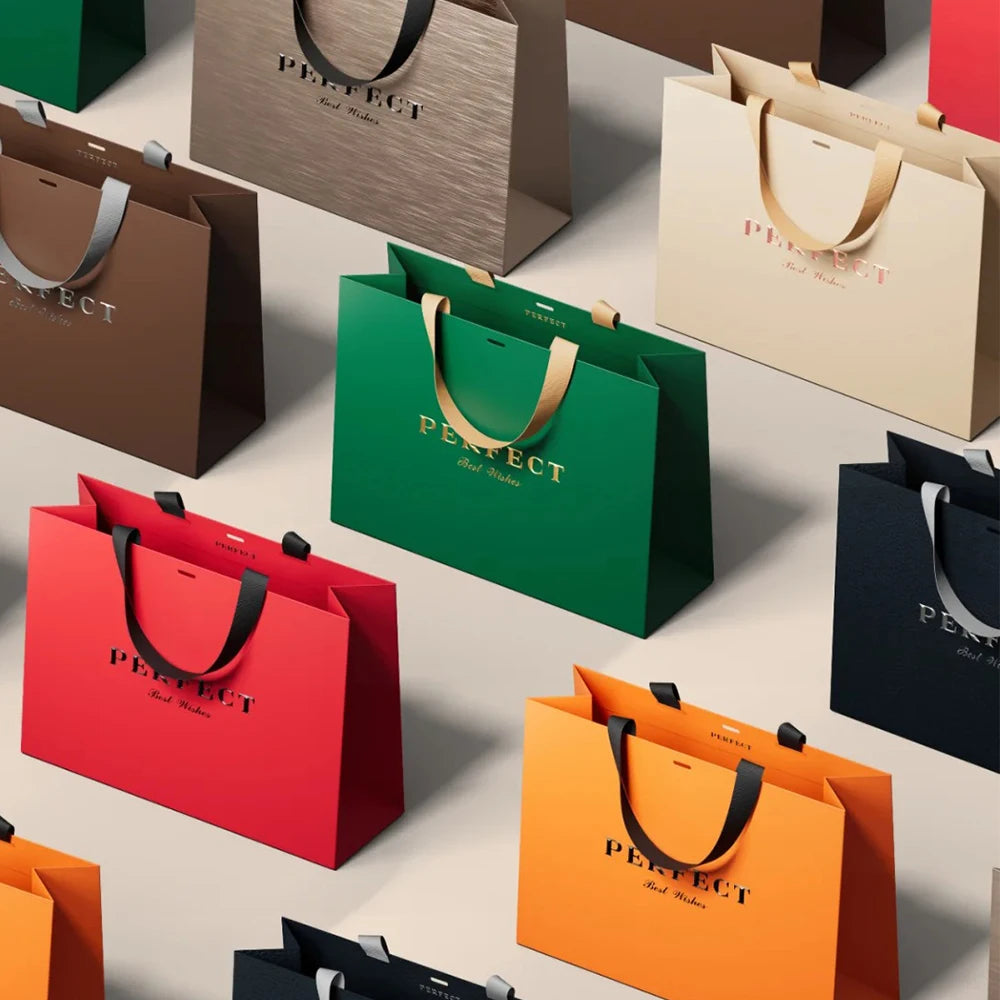 Wholesale Customized Eco-Friendly High Quality Kraft Paper Bags Art Paper for Food Packing with Your Own Logo Printed