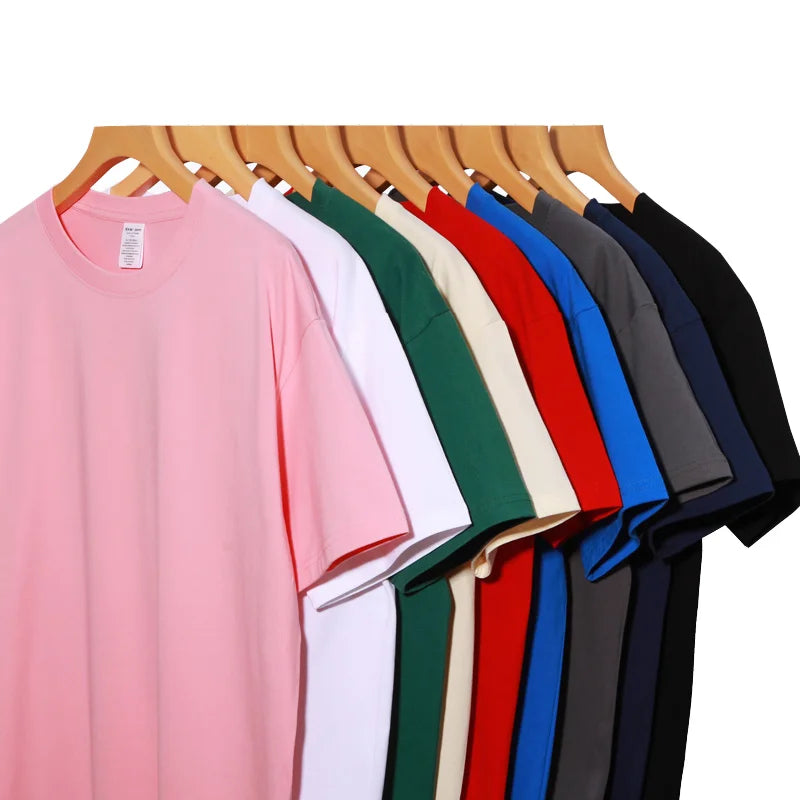 100% Cotton Knitted Fabric Men's Regular Length Casual Style T-Shirts Embroidered Pattern Silk Screen Printing Solid Design