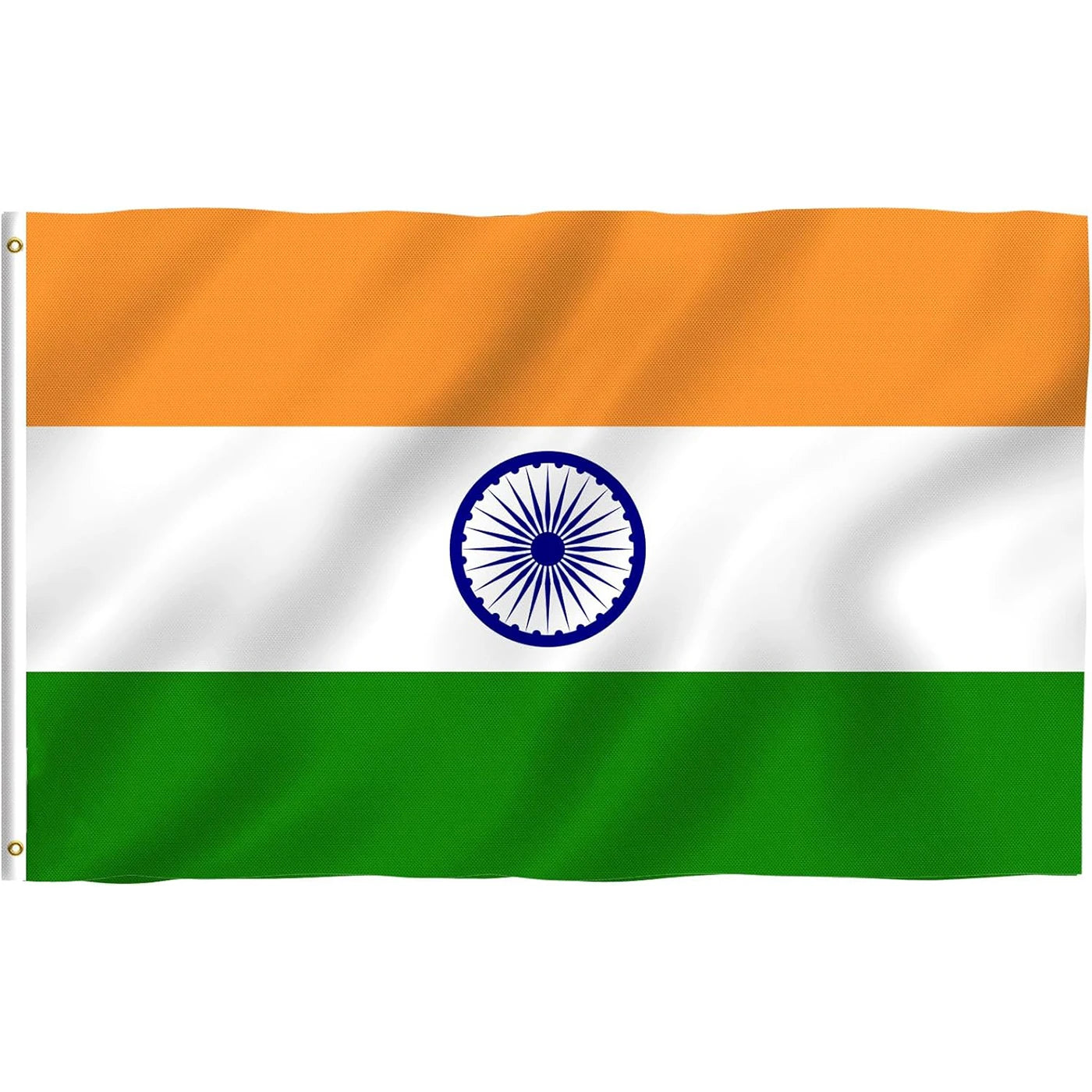 Factory Direct Sales 3x5ft Indoor and Outdoor Indian Flag Bright Non-Fading Colors with Brass Grommets Spot 3x5ft Indian Flag