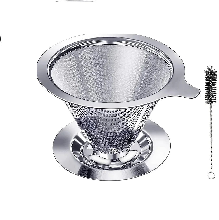 Pour Over Coffee Dripper Paperless Reusable Coffee Filter Pour Over Coffee Maker for Single Cup Brew