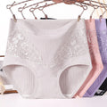 XL~6XL Plus Size Express Best Selling Europe Size Fat Women High Waist Lace Big Size Ladies Underwear
