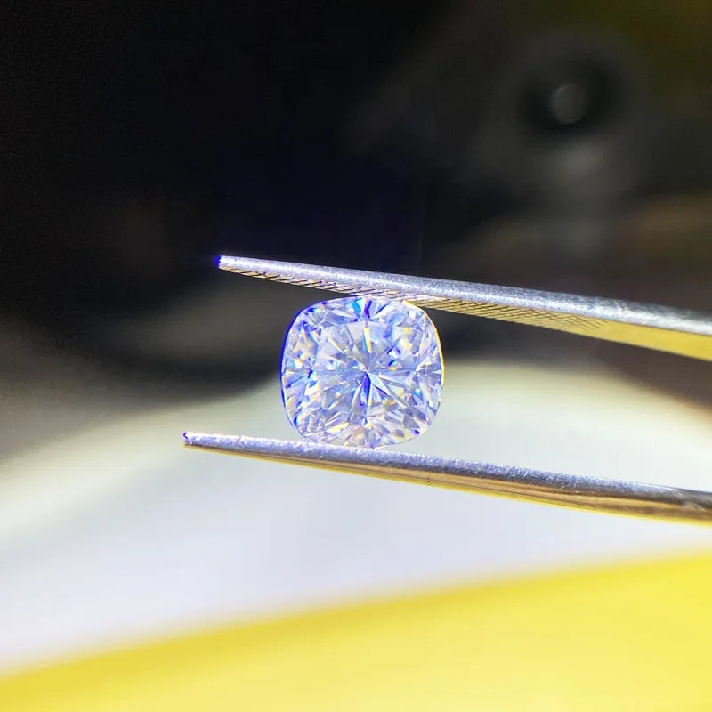 Loose Moissanite Jewelry 6x6mm 1ct White D VVS Cushion Cut MoisSanite Gemstone for Moissanites Tennis Bracelet