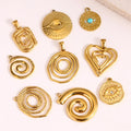 Jewelry Findings Components Hip Hop Pendant Gold Plated Jewelry Fine Pendants & Charms Stainless Steel Charms for Jewelry Making