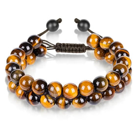 Triple Protection Tiger Eye Hematite Energy Bracelet for Men