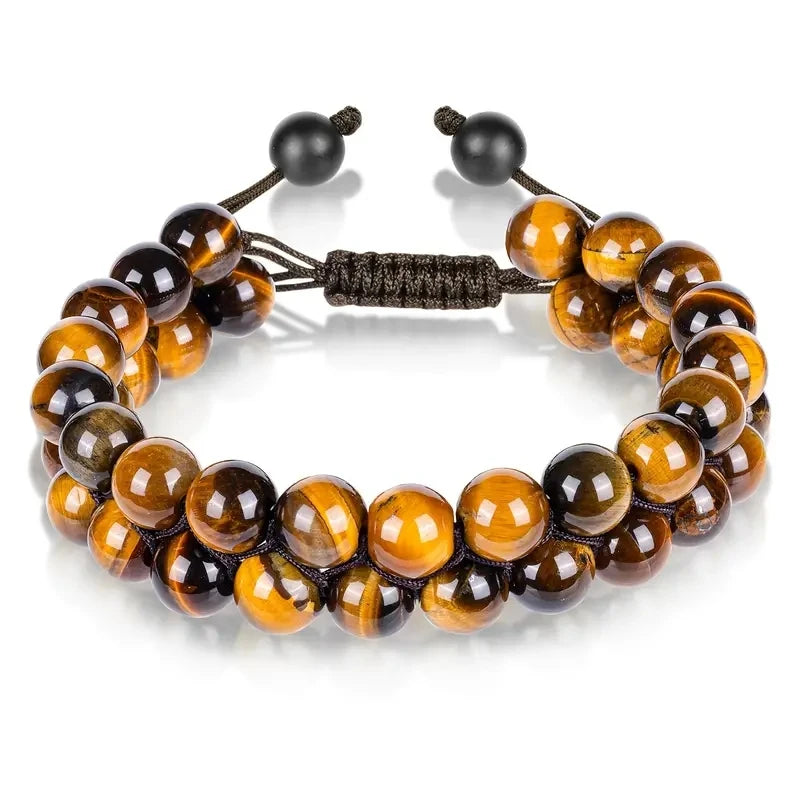 Triple Protection Tiger Eye Hematite Energy Bracelet for Men