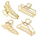 Korean Style Variety Shapes Large Metal Shark Clip Back Head Metal Hair Claw Clips for Girls