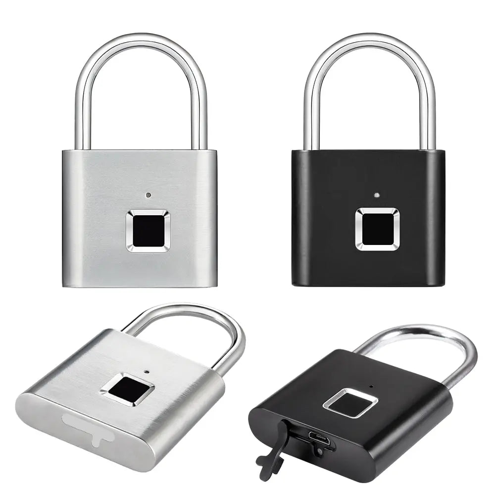 Fingerprint Lock USB Charging IP66 Waterproof Fingerprint Padlock Mini Smart Fingerprint Padlock