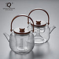 800ml High Borosilicate High Temperature Glass Teapot Flower Tea Brewer Electric Pottery Home Steam Boiling Tea Kettle
