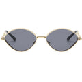 Oval Sunglasses Vintage Men Small Frame UV400 Gold Metal Glasses for Women Rhombus Retro Summer Style