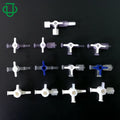 JU PC/PP 3 Way Stopcock With Luer Valve One Way Plastic Luer Lock Stopcock Valve