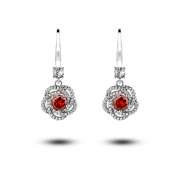 Fashion Sliver Water Drop Pendant Earrings Rhinestone Full Zircon Dangle Earring