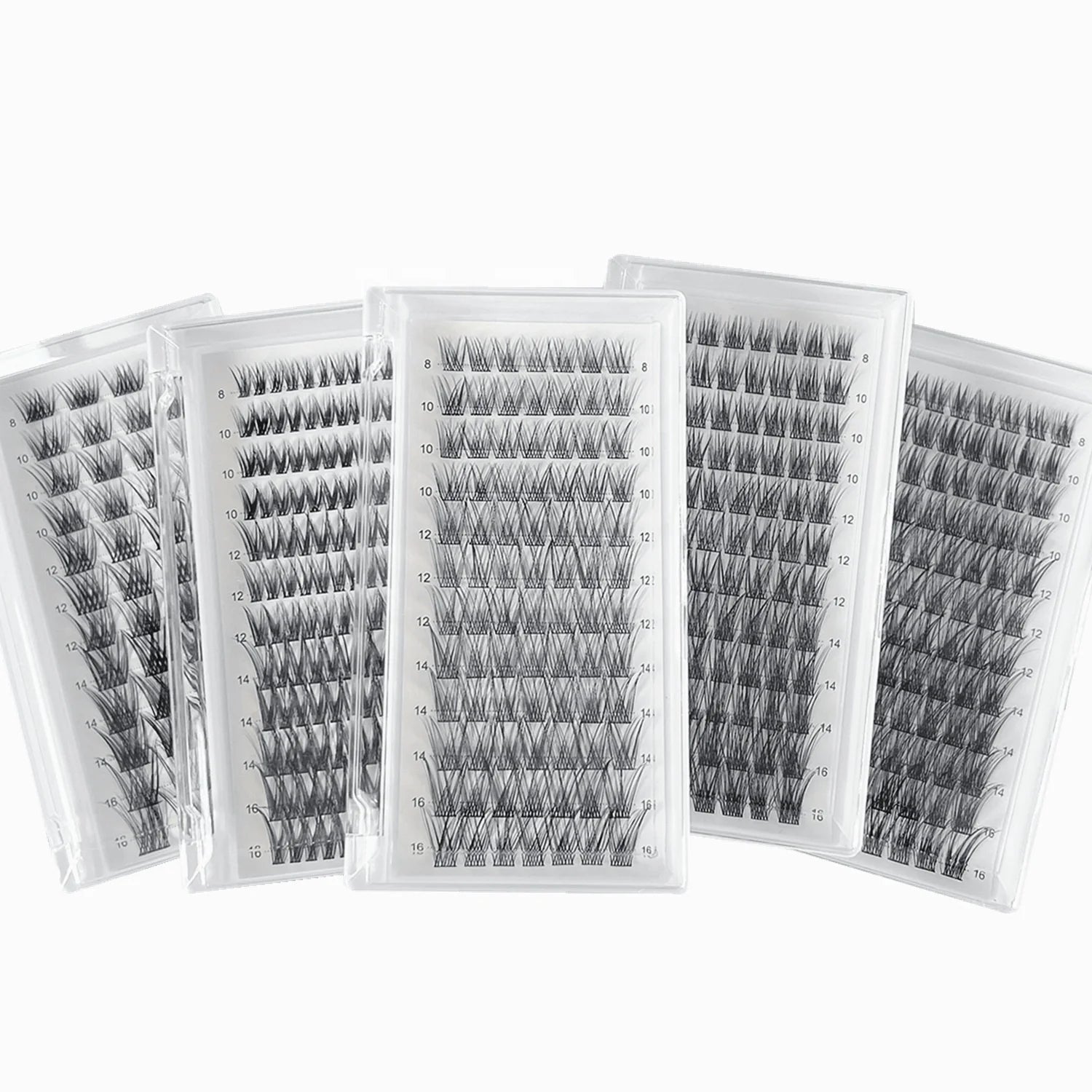 Handmade Customized Individual Soft Mink Lash Cluster Kit Super Thin Band Natural Feather Wholesale Individual Made Human Hair