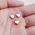 Gold Plated Heart Charm High Polished Stainless Steel Love Heart Shape Pendant Charms for Jewelry Making
