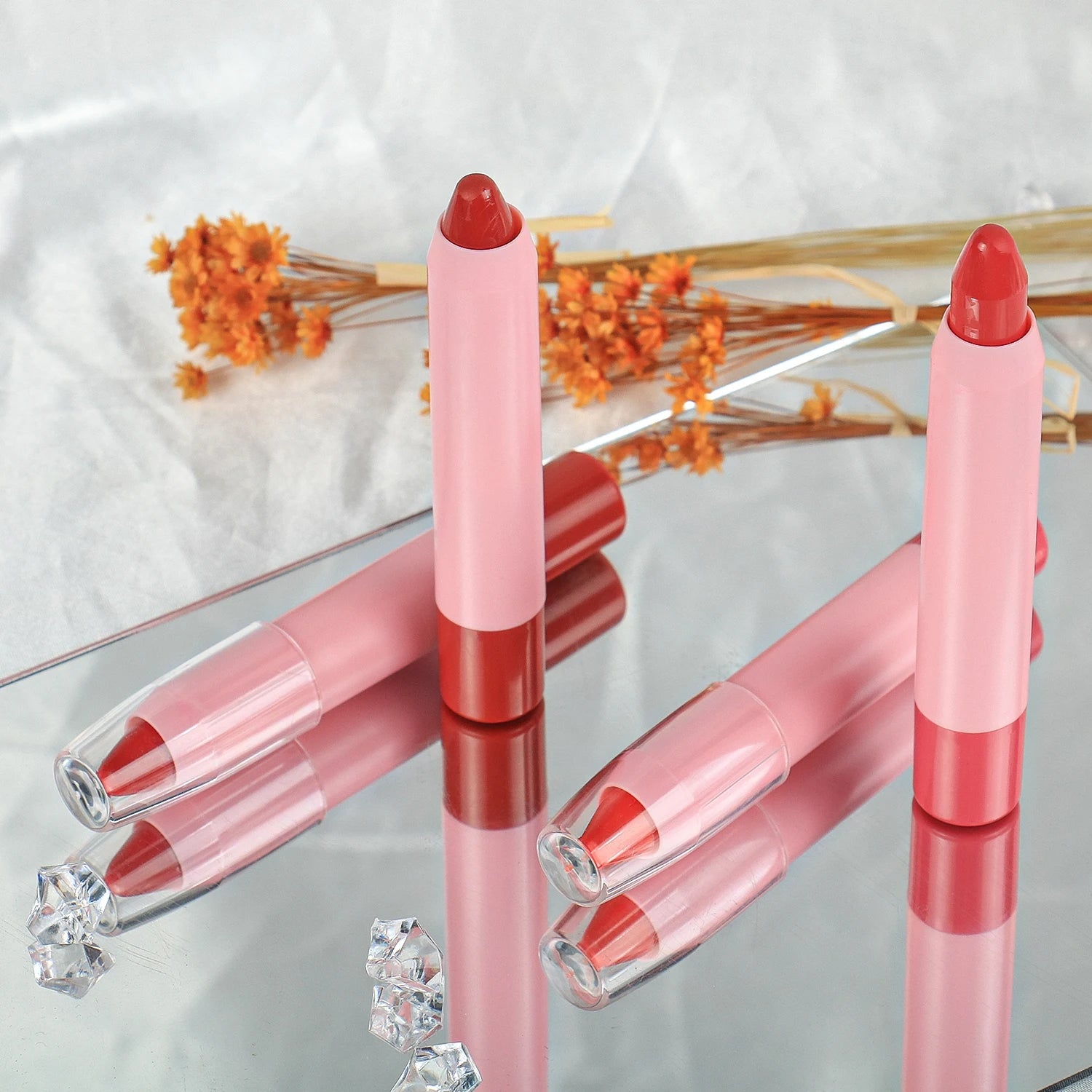 No Logo Daily Make-up Color Pop Lipstick Waterproof Lipstick Silky Matte Lipstick Cosmetics