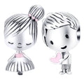 Wholesale 925 Sterling Silver Boy & Girl Beads Friendship Boy Charms Fit Original Bracelet Pendant Silver 925 Jewelry SCC1334