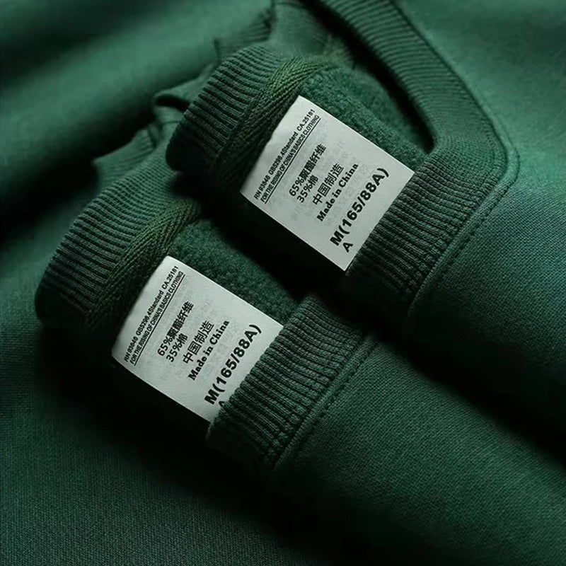 Polar Fleece Thermal Crewneck Sweatshirt Men Casual Wear Blank Plain Custom Logo Men Gym Sweatshirts